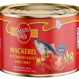 Golden Prize Mackerel in Tomato Sauce with Chili, 200g(Pack of 4) image 2