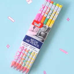 Neon HB Pencils Pack of 12 - Multicolor-image-43