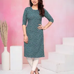 KETAKI FASHION Selection Of 4 Bandhani Printed Round Neck Straight Kurtas image 4