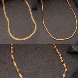 Anouk Set of 3 Gold-Plated Minimal Chain-image-11