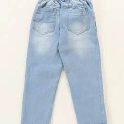 Little Kangaroos Full Length Solid Colour Denim Jeans - Light Blue image 2
