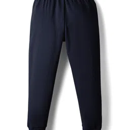 Evimo Interlock Knit Full Length Lounge Pant With Text Print - Navy Blue image 2