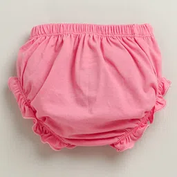 BUMZEE Cotton Knit Pack Of 3 Fruits & Typography Printed Panties - Yellow & Pink image 4