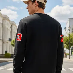 Manlino Men Typography Printed Round Neck Full Sleeve Sweatshirt image 5