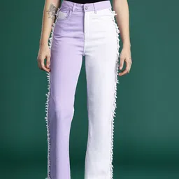 DressBerry Women Straight Fit Colourblocked Stretchable Jeans-picture-42
