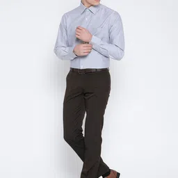 John Players Brown Slim Fit Formal Trousers image 4