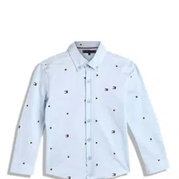Tommy Hilfiger Blue Printed Organic Cotton Boys Shirt-picture-16