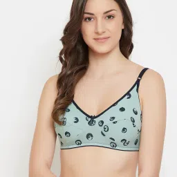 Clovia Green Non Wired Non Padded Full Coverage Bra image 1