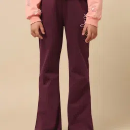 U.S. Polo Assn. Burgundy Cotton Bootcut Fit Trackpants-image-0