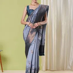HI FI NX Woven Design Zari Silk Blend Banarasi Saree-picture-22