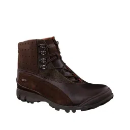 Woodland Men's Dark Brown Ankle High Biker Boots-picture-13