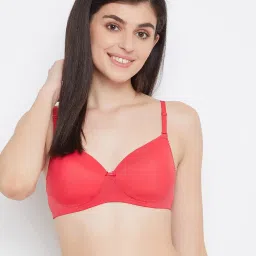 Clovia Hot Pink Non Wired Padded T-Shirt Bra image 1