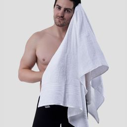 Dollar Socks White 1 Cotton 600 GSM Bath Towel-picture-13