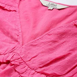 Label Ritu Kumar Pink Layered Chiffon Top image 2