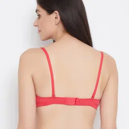 Clovia Hot Pink Non Wired Padded T-Shirt Bra image 2