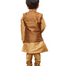 VASTRAMAY Kids Rose Gold Floral Print Kurta Set image 2