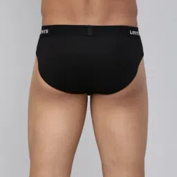 Levi's Black Cotton Regular Fit Briefs - Pack Of 2 image 2