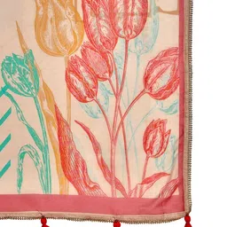 KALINI Women Floral Embroidered Regular Thread Work Kurta with Trousers & With Dupatta image 3