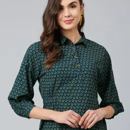 Marie Claire Green Printed Top image 1