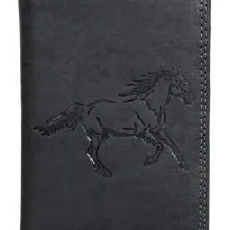 SASSORA Black ARLO Textured Small Leather Bi-Fold Wallet image 2