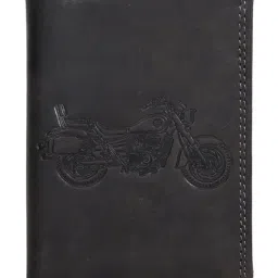 SASSORA Black ARLO Textured Small Leather Bi-Fold Wallet image 2