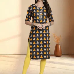 HERE&NOW Women Ethnic Motifs Printed Crepe Kurta image 3