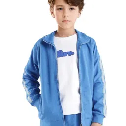 Rare Ones Boys Blue Cotton Blend Printed Jacket-image-22
