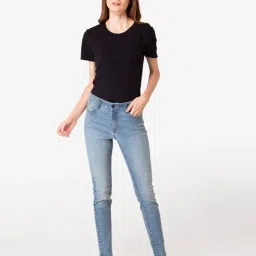 Mode by Red Tape Blue Skinny Fit Heavily Washed Jeans image 4