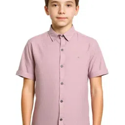 Cavio Boys Pink Cotton Comfort Fit Shirt-image-55