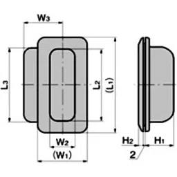 TAKIGEN Vinyl Embedded Handle PVC 35x6 mm (H1xH2) 95 g, A-166-1-MossGreen-image-3