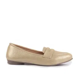 Fausto Women's Golden Casual Loafers-image-1
