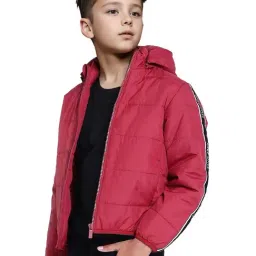 Rare Ones Boys Red Polyester Solid Jacket image 4