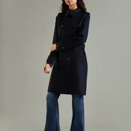 TOMMY HILFIGER Desert Sky Solid Slim Fit Cotton Single Breasted Blazer image 3