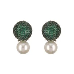 Saraf RS Jewellery Green Statement Brass Earrings for Women-picture-14