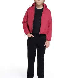 Rare Ones Boys Red Polyester Solid Jacket image 5