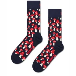 Happy Socks Mushroom Navy & Red Cotton Printed Socks (36-40)-picture-34