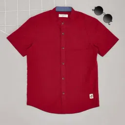 Pantaloons Junior Boys Bossa Nova Cotton Solid Shirts-picture-39