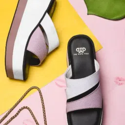 The White Pole Women's Pink Casual Wedges-picture-43