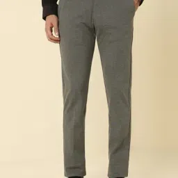 Allen Solly Grey Slim Fit Trousers-picture-19