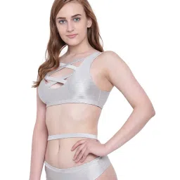 La Intimo Grey Beach Bold Bra & Bikini Panty image 4