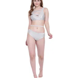 La Intimo Grey Beach Bold Bra & Bikini Panty image 5