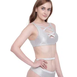 La Intimo Grey Beach Bold Bra & Bikini Panty image 3