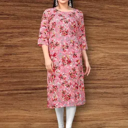 MANTRA DESIGNER Women Pink Crepe Kurtas-image-71