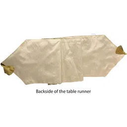 Pink Parrot White & Yellow Woven Designed Tasseled TableRunner image 3