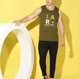 WOOSTRO Men Typography 2 Printed Pockets Slim Fit T-shirt image 2