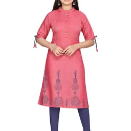 Muhuratam Girls Pure Cotton Kurta Sets-picture-38