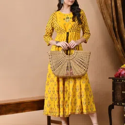 Jaipurite Women Ethnic Motif Embroidered Thread Work Anarkali Kurta-picture-32