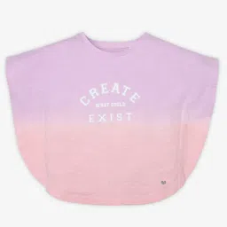 Ed-a-Mamma Bat Wing Sleeves Create Text Printed Ombre Top - Purple & Violet-picture-27