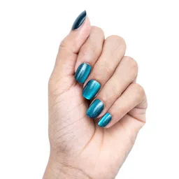 Gush Beauty Set Of 24 Reusable Press On Nails With Application - Deep Sea Siren image 2