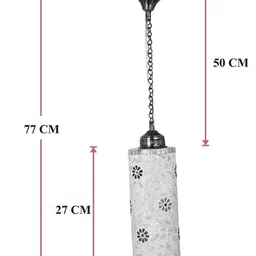 SOMIL Printed Glass Cylinder Ceiling Lamps image 5